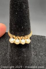 MaxSold Auction: 14k yellow gold pearl ring  - Markham (Ontario, Canada) SELLER MANAGED Downsizing Online Auction - Loring Crescent