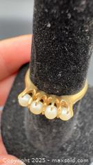 MaxSold Auction: 14k yellow gold pearl ring  - Markham (Ontario, Canada) SELLER MANAGED Downsizing Online Auction - Loring Crescent