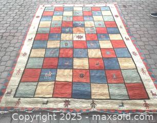 MaxSold Auction: Persian gabbeh handmade wool rug  - Markham (Ontario, Canada) SELLER MANAGED Downsizing Online Auction - Loring Crescent