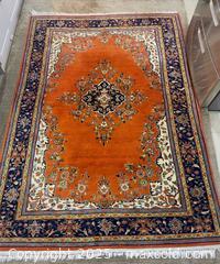 MaxSold Auction: Vintage Persian wool area rug  - Markham (Ontario, Canada) SELLER MANAGED Downsizing Online Auction - Loring Crescent