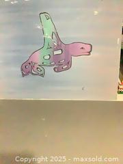 MaxSold Auction: Acrylic on Board Stylized Marine Animal by Brad Castel, 16x20&#34; - Ottawa (Ontario, Canada) SELLER MANAGED Downsizing Online Auction - Oaklawn Crescent