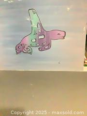 MaxSold Auction: Acrylic on Board Stylized Marine Animal by Brad Castel, 16x20&#34; - Ottawa (Ontario, Canada) SELLER MANAGED Downsizing Online Auction - Oaklawn Crescent