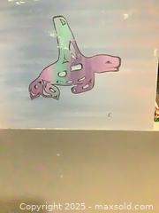 MaxSold Auction: Acrylic on Board Stylized Marine Animal by Brad Castel, 16x20&#34; - Ottawa (Ontario, Canada) SELLER MANAGED Downsizing Online Auction - Oaklawn Crescent