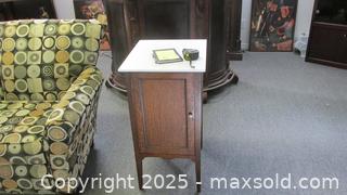 MaxSold Auction: Antique Oak Record/Media Cabinet Side Table ## - Ottawa (Ontario, Canada) SELLER MANAGED Downsizing Online Auction - Oaklawn Crescent