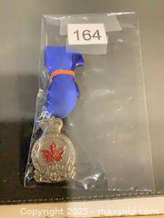 MaxSold Auction: Discus Award Medal with Crown &#38; Maple Leaf, Silver-tone, Royal Legion - Ottawa (Ontario, Canada) SELLER MANAGED Downsizing Online Auction - Oaklawn Crescent