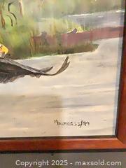 MaxSold Auction: Framed Canvas Painting of Bald Eagle in Flight, Signed &#39;M Burgess&#39; - Ottawa (Ontario, Canada) SELLER MANAGED Downsizing Online Auction - Oaklawn Crescent