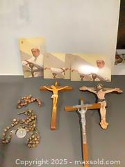 MaxSold Auction: Lot: 3 Crucifixes, 2 Rosaries &#38; Prayer Cards - Ottawa (Ontario, Canada) SELLER MANAGED Downsizing Online Auction - Oaklawn Crescent