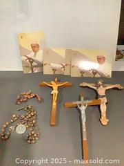 MaxSold Auction: Lot: 3 Crucifixes, 2 Rosaries &#38; Prayer Cards - Ottawa (Ontario, Canada) SELLER MANAGED Downsizing Online Auction - Oaklawn Crescent