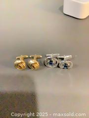 MaxSold Auction: Two Pairs Cufflinks — Gold-Tone &#38; Silver-Tone - Ottawa (Ontario, Canada) SELLER MANAGED Downsizing Online Auction - Oaklawn Crescent