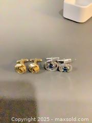 MaxSold Auction: Two Pairs Cufflinks — Gold-Tone &#38; Silver-Tone - Ottawa (Ontario, Canada) SELLER MANAGED Downsizing Online Auction - Oaklawn Crescent
