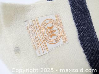MaxSold Auction: Hudson&#39;s Bay 100% Wool Point Blanket Cream Multi-Stripe - Toronto (Ontario, Canada) PARTNER MANAGED Downsizing Online Auction - Research Road (STORAGE)