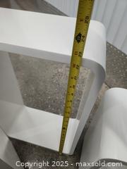 MaxSold Auction: Set of 3 Midcentury White Glossy Nesting Side Tables / Display Pedestals - Toronto (Ontario, Canada) PARTNER MANAGED Downsizing Online Auction - Research Road (STORAGE)