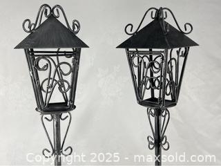 MaxSold Auction: Pair of Decorative Lanterns on Stands - Campbell (California, USA) PARTNER MANAGED Estate Sale Online Auction -  Dell Avenue