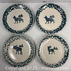MaxSold Auction: Stoneware “Moose Country” Spongeware Dinnerware - Campbell (California, USA) PARTNER MANAGED Estate Sale Online Auction -  Dell Avenue
