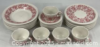 MaxSold Auction: Vintage Syracuse Roxbury Red China Set - Campbell (California, USA) PARTNER MANAGED Estate Sale Online Auction -  Dell Avenue