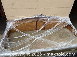 MaxSold Auction: Solid Wood &#38; Cane Traditional/Vintage Piece with Turned Carved Legs - Decatur (Georgia, USA) SELLER MANAGED Reseller Online Auction - Snapfinger Woods Drive (STORAGE)