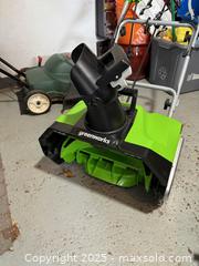MaxSold Auction: Greenworks 13 A 20-in Corded Electric Push Snow Blower - Toronto (Ontario, Canada) SELLER MANAGED Moving Online Auction - Chipstead