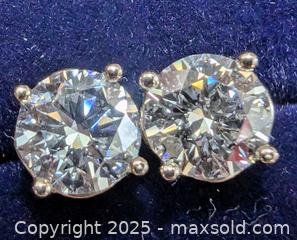 MaxSold Auction: certified 10k(1.43g), lab diamond  (2.25ct)Earring - Toronto (Ontario, Canada) PARTNER MANAGED Downsizing Online Auction - Queen Street East