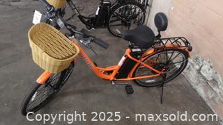 MaxSold Auction: Daymak PARIS V5 EBike Commuter Step-Through, Orange - Brand New - PDI Included (102) - Toronto (Ontario, Canada) SELLER MANAGED Reseller Online Auction - Curity Avenue