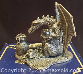 MaxSold Auction: Dragon of the Treasure Pewter Figurine by H. G. Simonds - Toronto (Ontario, Canada) SELLER MANAGED Reseller Online Auction - Curity Avenue