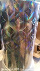 MaxSold Auction: Holographic Diamond Geometric Gift Wrap Roll, ~31" Width, with homemade carrying sleeve - Toronto (Ontario, Canada) SELLER MANAGED Reseller Online Auction - Curity Avenue