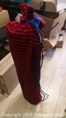 MaxSold Auction: Holographic Diamond Geometric Gift Wrap Roll, ~31" Width, with homemade carrying sleeve - Toronto (Ontario, Canada) SELLER MANAGED Reseller Online Auction - Curity Avenue