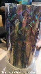 MaxSold Auction: Holographic Diamond Geometric Gift Wrap Roll, ~31" Width, with homemade carrying sleeve - Toronto (Ontario, Canada) SELLER MANAGED Reseller Online Auction - Curity Avenue
