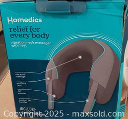 MaxSold Auction: HoMedics Vibration Neck Massager with Heat, Gray with Teal Trim - Toronto (Ontario, Canada) SELLER MANAGED Reseller Online Auction - Curity Avenue