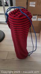 MaxSold Auction: Large Blue Holographic Gift Wrap Roll with Gold Stars & Homemade carrying sleeve - Toronto (Ontario, Canada) SELLER MANAGED Reseller Online Auction - Curity Avenue