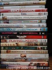 MaxSold Auction: Lot of ~70–80 English Movie DVDs — Romance, Comedy, Drama - Toronto (Ontario, Canada) SELLER MANAGED Reseller Online Auction - Curity Avenue
