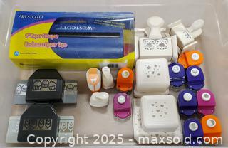 MaxSold Auction: Lot of paper craft punches and 9&#34; paper crimper - Toronto (Ontario, Canada) SELLER MANAGED Reseller Online Auction - Curity Avenue
