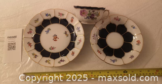 MaxSold Auction: Meissen Porcelain Tea Cup with Two Saucers, Floral & Gilt - Toronto (Ontario, Canada) SELLER MANAGED Reseller Online Auction - Curity Avenue