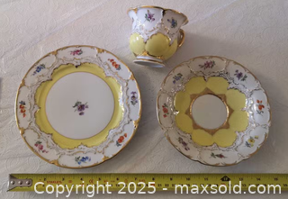 MaxSold Auction: Meissen Yellow Floral Tea Cup, Saucer & Dessert Plate (3-Piece) - Toronto (Ontario, Canada) SELLER MANAGED Reseller Online Auction - Curity Avenue