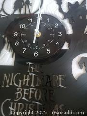 MaxSold Auction: Nightmare Before Christmas Vinyl Wall Clock - 12” LP Record Clock LED Night Light Lamp - Toronto (Ontario, Canada) SELLER MANAGED Reseller Online Auction - Curity Avenue