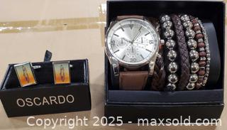 MaxSold Auction: Watch with Multi-Bracelet Set and Oscardo 'Not Forgotten' Cufflinks - Toronto (Ontario, Canada) SELLER MANAGED Reseller Online Auction - Curity Avenue