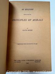MaxSold Auction: An Enquiry Concerning the Principles of Morals Book by David Hume c.1947.  - Toronto (Ontario, Canada) PARTNER MANAGED Estate Sale Online Auction - Merton Street