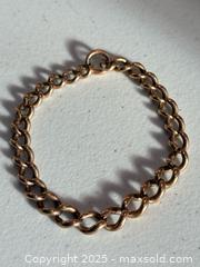 MaxSold Auction: Antique 9K Gold Curb Link Bracelet  - Toronto (Ontario, Canada) PARTNER MANAGED Estate Sale Online Auction - Merton Street