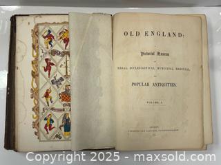 MaxSold Auction: Antique c.1854 Old England: A Pictorial Museum in Two Volumes Books  - Toronto (Ontario, Canada) PARTNER MANAGED Estate Sale Online Auction - Merton Street