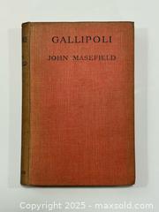 MaxSold Auction: c.1916 Gallipoli by John Masefield New Impression of First Edition Book  - Toronto (Ontario, Canada) PARTNER MANAGED Estate Sale Online Auction - Merton Street