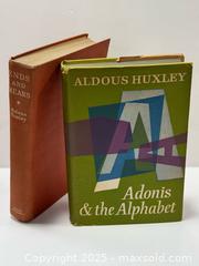 MaxSold Auction: c.1956 1st Edition of Adonis & the Alphabet + C.1941 Ends and Means by Aldous Huxley Books x2 - Toronto (Ontario, Canada) PARTNER MANAGED Estate Sale Online Auction - Merton Street