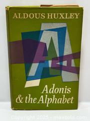 MaxSold Auction: c.1956 1st Edition of Adonis & the Alphabet + C.1941 Ends and Means by Aldous Huxley Books x2 - Toronto (Ontario, Canada) PARTNER MANAGED Estate Sale Online Auction - Merton Street