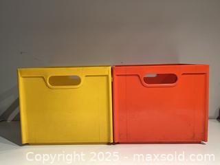 MaxSold Auction: MCM Molded Plastic Crates x2 for Vinyl Records + more  - Toronto (Ontario, Canada) PARTNER MANAGED Estate Sale Online Auction - Merton Street