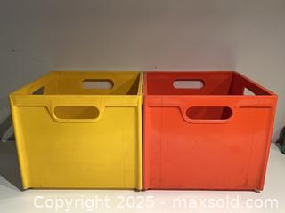 MaxSold Auction: MCM Molded Plastic Crates x2 for Vinyl Records + more  - Toronto (Ontario, Canada) PARTNER MANAGED Estate Sale Online Auction - Merton Street