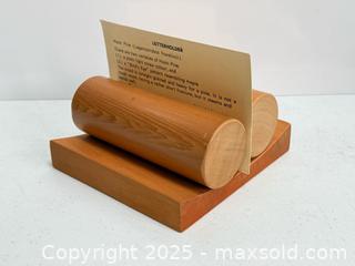 MaxSold Auction: MCM Tasmanian Huon Pine Letter Holder  - Toronto (Ontario, Canada) PARTNER MANAGED Estate Sale Online Auction - Merton Street