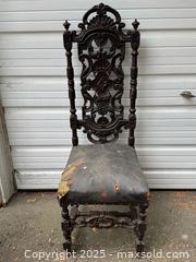 MaxSold Auction: Pair of Antique Hand Carved Solid Wood Gothic Revival Chairs - Toronto (Ontario, Canada) PARTNER MANAGED Estate Sale Online Auction - Merton Street