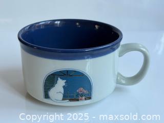 MaxSold Auction: Set of Five Ceramic Otogiri Cat On Windowsill with Geraniums Soup Bowls or Mugs - Toronto (Ontario, Canada) PARTNER MANAGED Estate Sale Online Auction - Merton Street