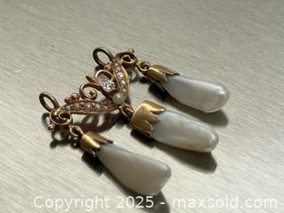 MaxSold Auction: Victorian Gold + Diamond + Pearl Pendant  - Toronto (Ontario, Canada) PARTNER MANAGED Estate Sale Online Auction - Merton Street