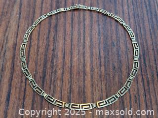 MaxSold Auction: Vintage 14K Gold Greek Key Style Necklace  - Toronto (Ontario, Canada) PARTNER MANAGED Estate Sale Online Auction - Merton Street