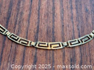 MaxSold Auction: Vintage 14K Gold Greek Key Style Necklace  - Toronto (Ontario, Canada) PARTNER MANAGED Estate Sale Online Auction - Merton Street