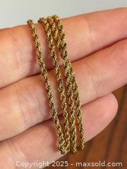 MaxSold Auction: Vintage 15K Gold Rope Chain Necklace  - Toronto (Ontario, Canada) PARTNER MANAGED Estate Sale Online Auction - Merton Street